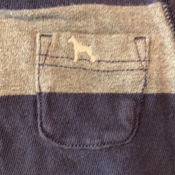 Carter’s 3 Month Boys Navy & Gray Striped Pull Over Sweater - Picture 3 of 4
